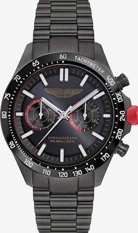 Aston Martin Analoguhr 'SPT' in Schwarz: Vorderseite