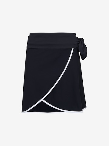 WALLIEN Rok 'Wrap' in Zwart: voorkant