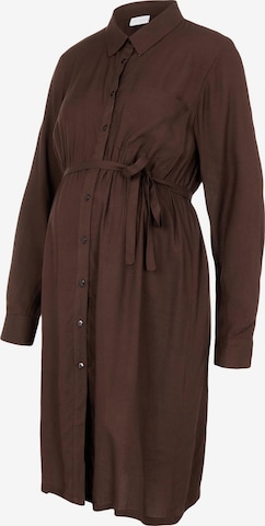 Robe-chemise 'ERCUR' MAMALICIOUS en marron : devant