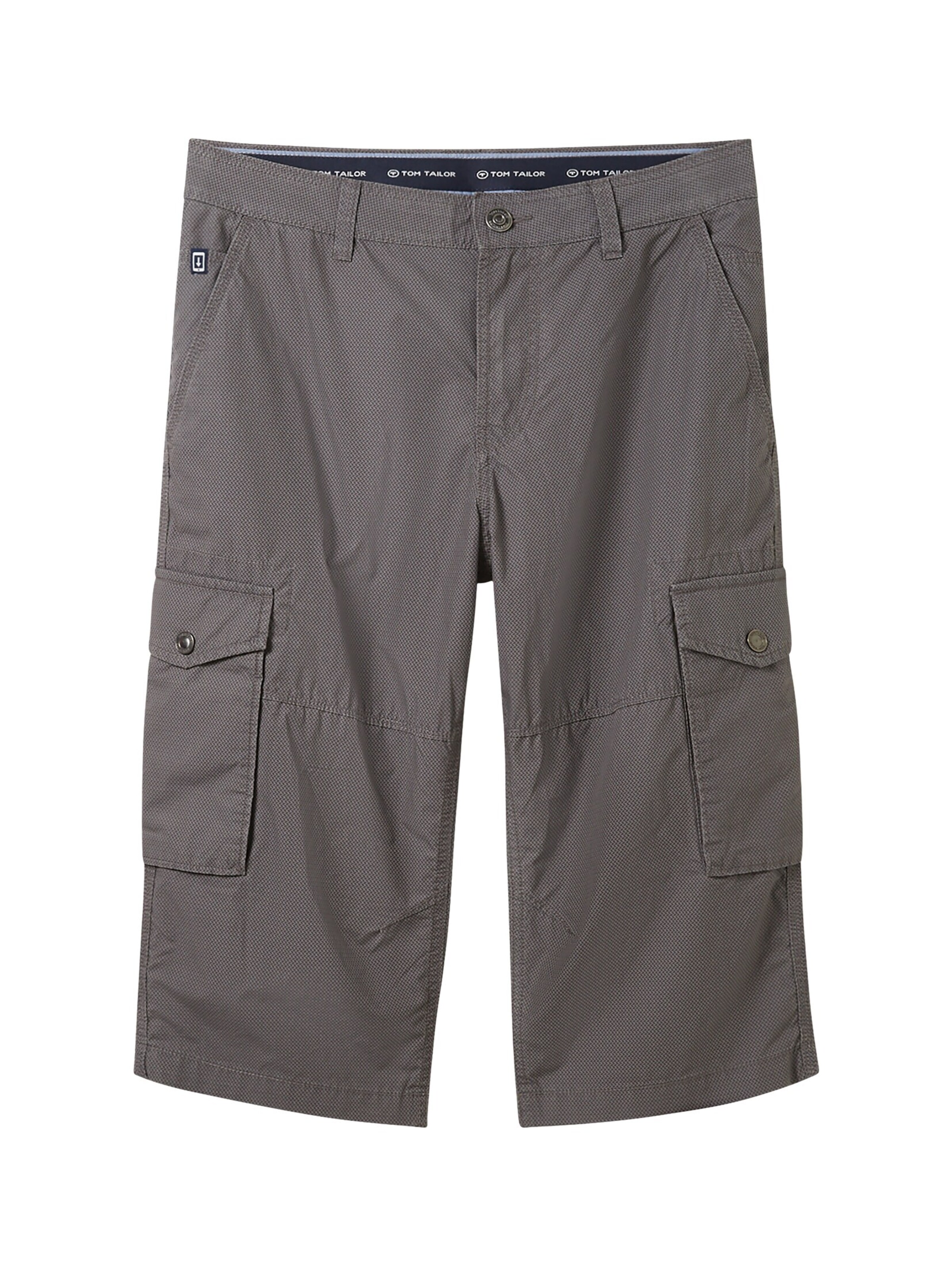 TOM TAILOR Regular Cargobroek in Grijs: voorkant