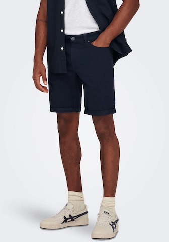 Only & Sons Regular Shorts 'Ply' in Blau: predná strana