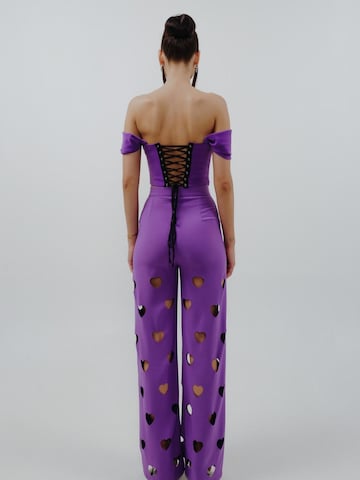 UVIA Overdel 'UVIA, Top crop cu model halter, Roz zmeuriu, M-L' i lilla