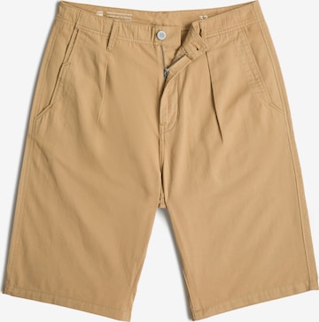 G-STAR Loose fit Pleat-front trousers in Brown: front