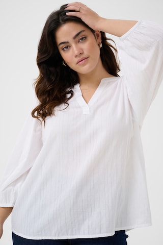 KAFFE CURVE - Blusa 'Jolisa' em branco