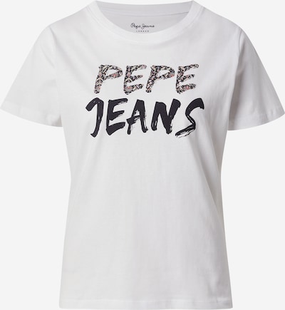 Marškinėliai 'FLORAL II' iš Pepe Jeans, spalva – pastelinė žalia / pastelinė raudona / juoda / balta, Prekių apžvalga