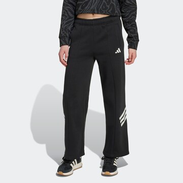 ADIDAS SPORTSWEAR Loose fit Workout Pants in Black: front