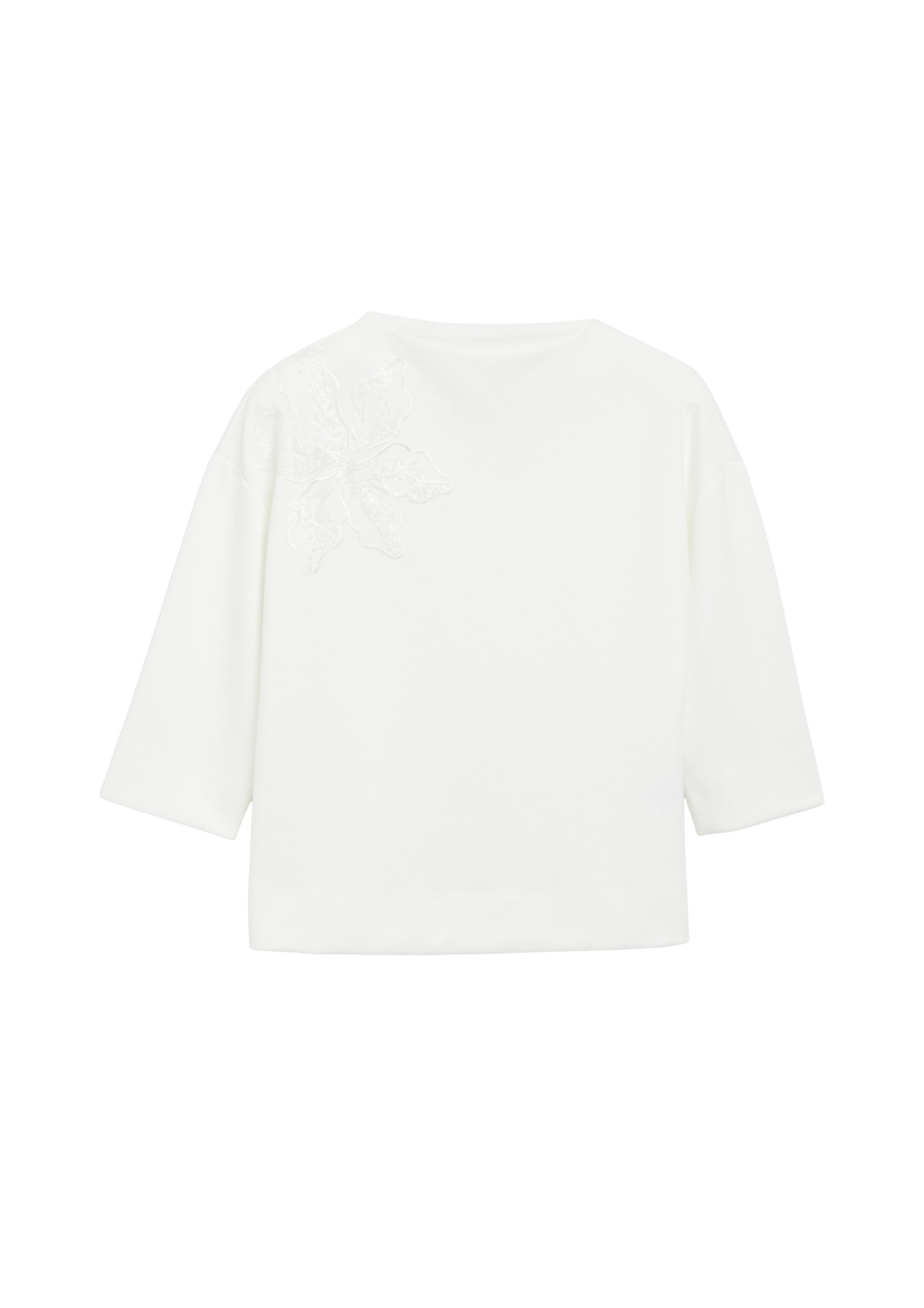 Sweat-shirt s.Oliver en beige : devant