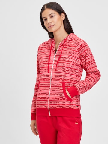 s.Oliver Zip-Up Hoodie in Red: front