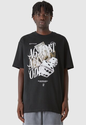 Maglietta 'Against All V.2' di Lost Youth in nero: frontale