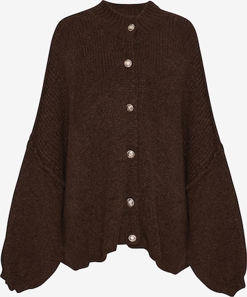 Lilavie Strickjacke 'Lolaa' in Braun: Vorderseite