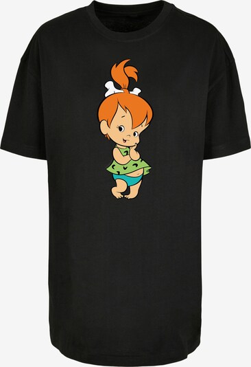F4NT4STIC T-Shirt 'Familie Feuerstein Pebbles Flintstone' in nude / grün / mandarine / schwarz, Produktansicht