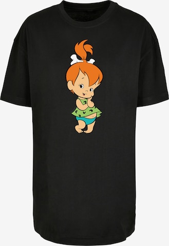 F4NT4STIC T-Shirt 'Familie Feuerstein Pebbles Flintstone' in Schwarz: predná strana