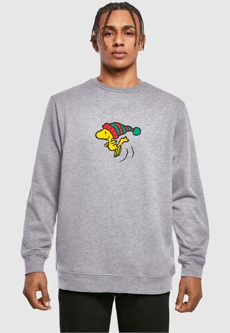 Sweat-shirt 'Peanuts Woodstock' Merchcode en gris : devant
