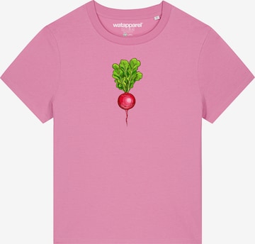 Maglietta ' Radieschen ' di Watapparel in rosa: frontale