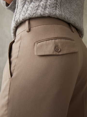 ABOUT YOU x Kevin Trapp Regular Pleated Pants 'Ivan' in Brown
