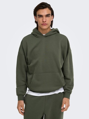 Felpa 'ONSCeres' di Only & Sons in verde