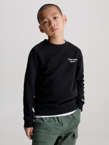 Calvin Klein Jeans Sweatshirt in Schwarz: predná strana