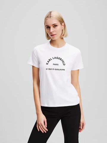 Karl Lagerfeld - Camisa 'Rue St-Guillaume' em branco: frente