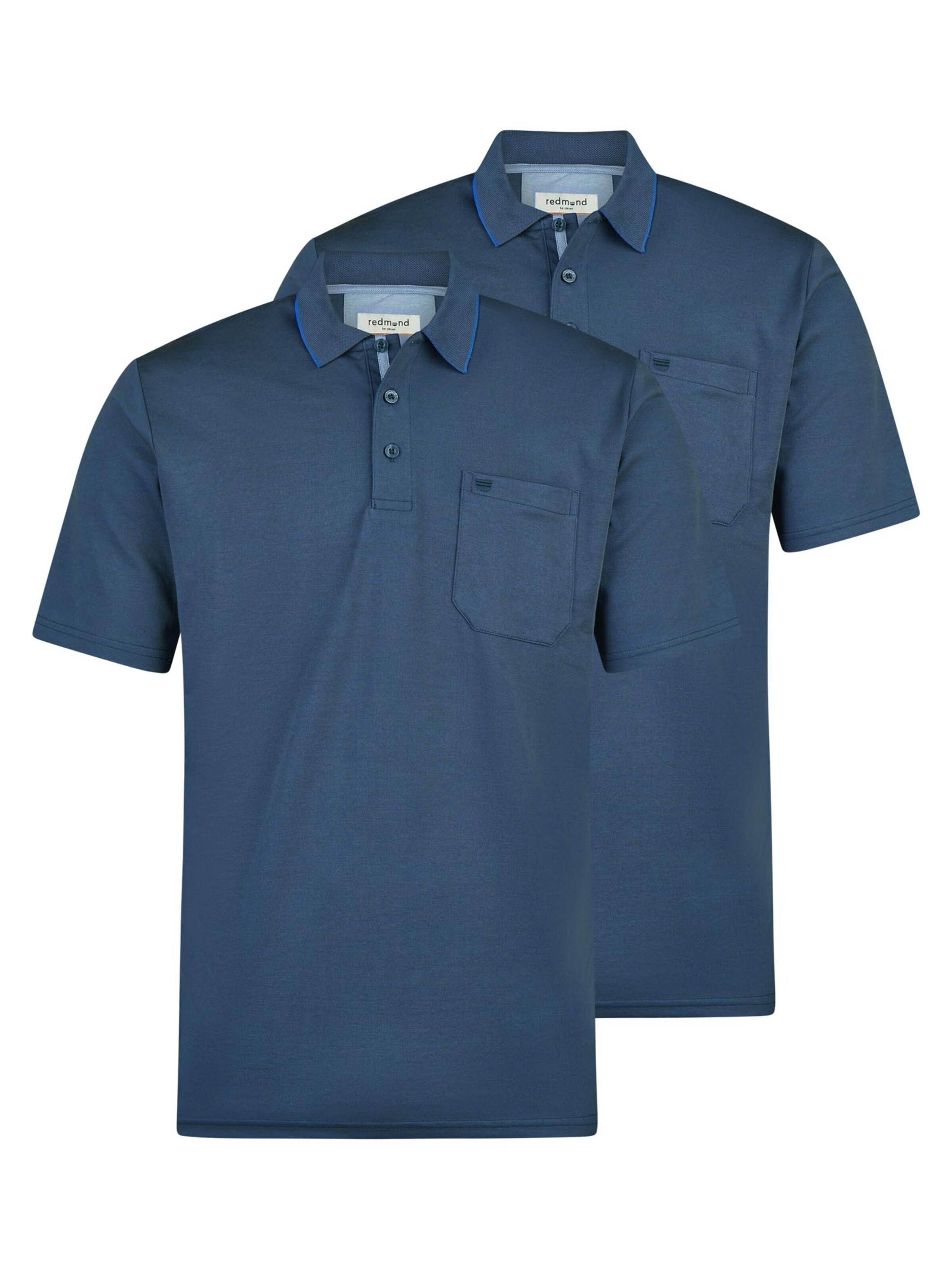 redmond Shirt 'Basic'‌‌‌ in Blau: Vorderseite
