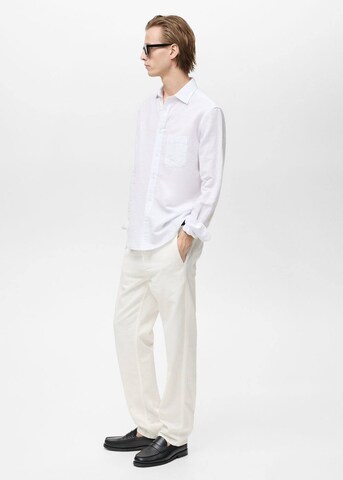 MANGO MAN Regular fit Button Up Shirt 'Avispa' in White