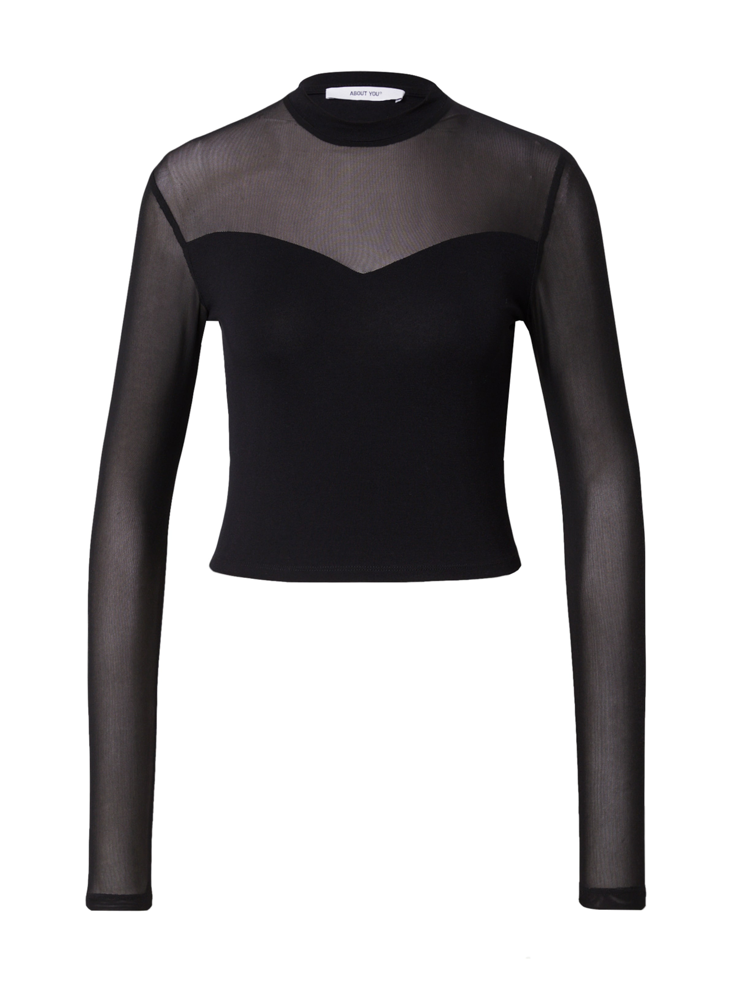 ABOUT YOU Μπλουζάκι 'Evelin' σε μαύρο: μπροστά