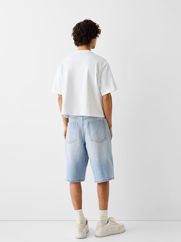 Bershka Wide Leg Jeans i blå