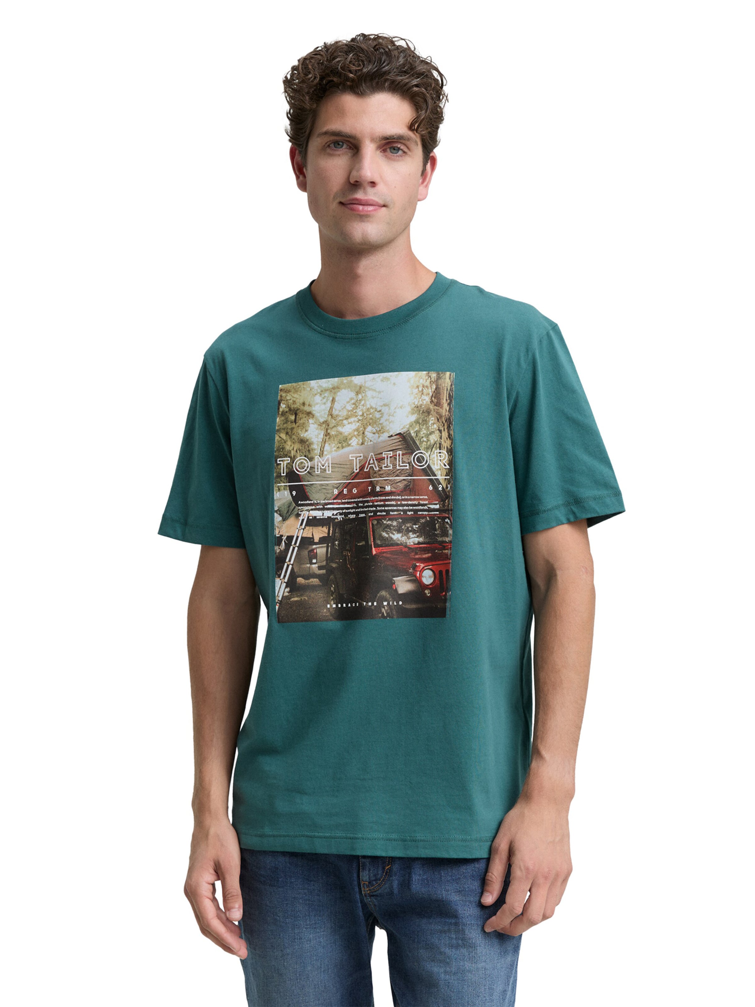 Tricou de la TOM TAILOR pe verde: față