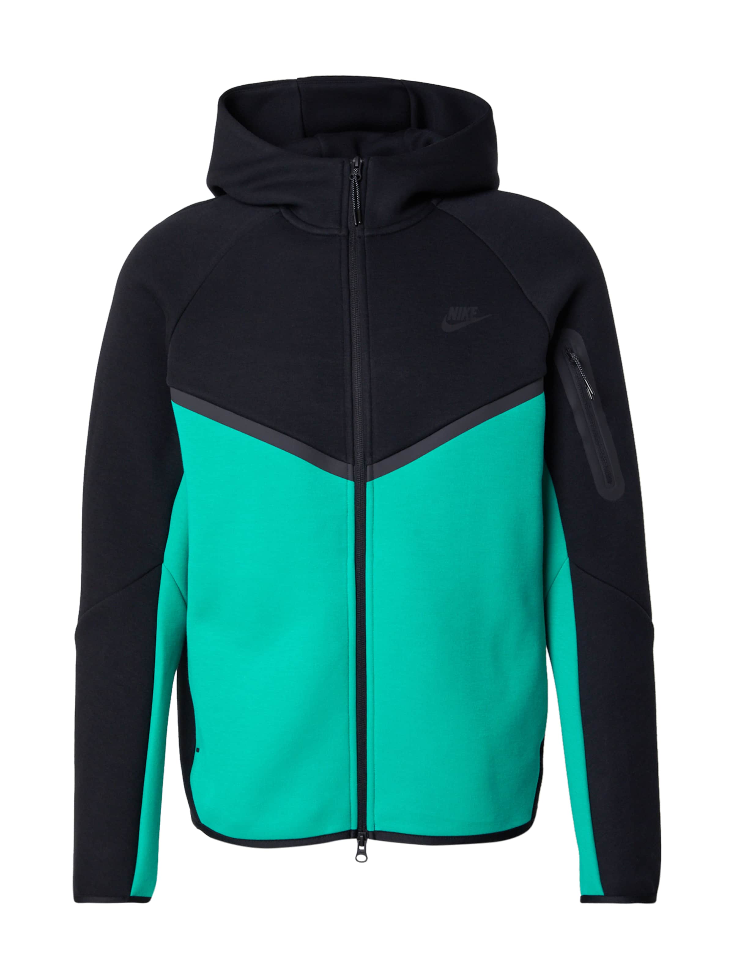 Nike Sportswear Ζακέτα φούτερ 'Tech Fleece' σε τιρκουάζ / μαύρο, Άποψη προϊόντος