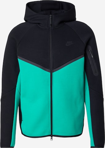 Veste de survêtement 'Tech Fleece' Nike Sportswear en noir : devant