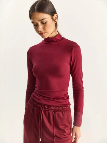 T-shirt Bianco Lucci en rouge