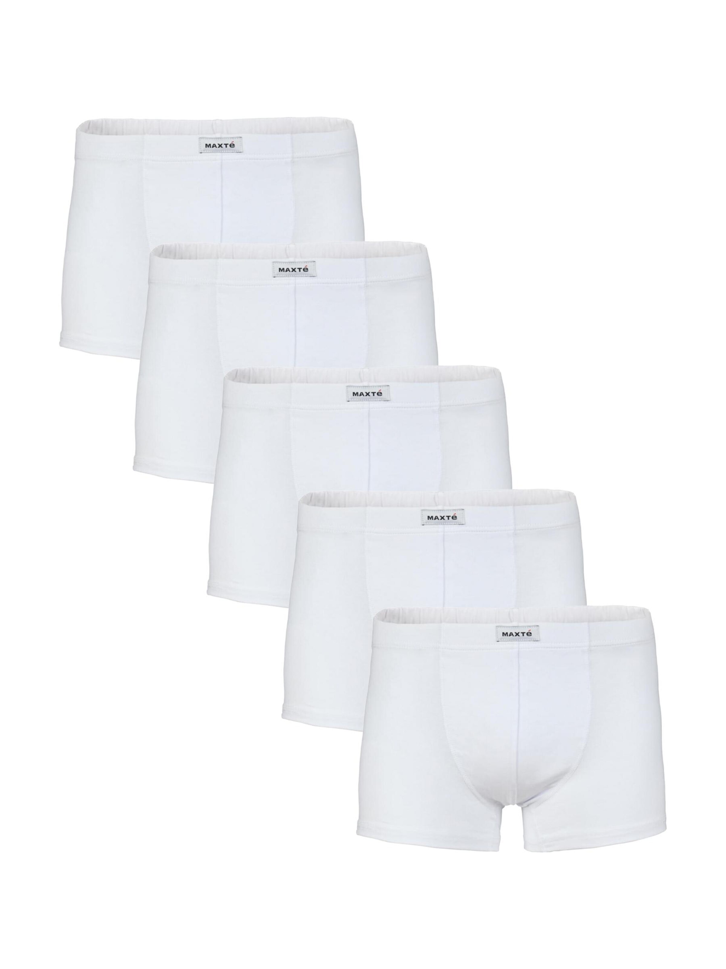 Maxte Boxershorts 'BASIC MAX Boxershorts 5er Pack' in Weiß: Vorderseite