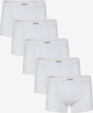 Maxte Boxershorts 'BASIC MAX Boxershorts 5er Pack' in Weiß: Vorderseite