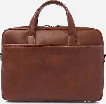 Borsa portadocumenti di Castelijn & Beerens in marrone: frontale