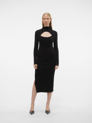 VERO MODA Knitted dress 'YASMIN' in Black: front