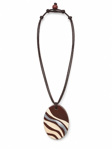 COLLEZIONE ALESSANDRO Necklace 'Marea' in Brown: front