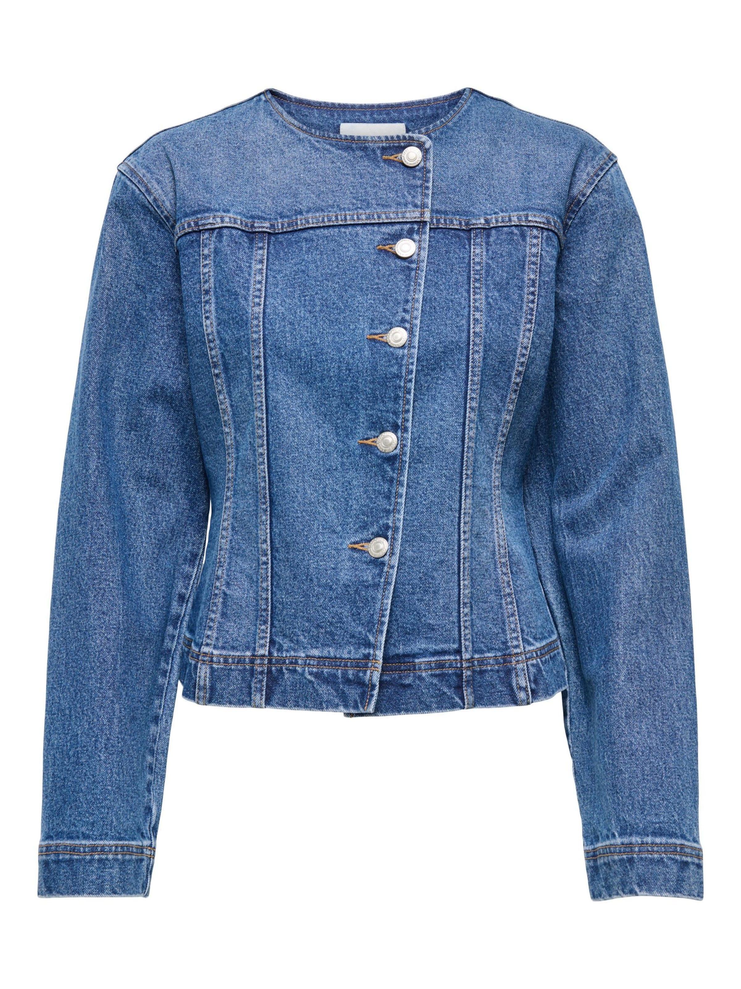 Veste mi-saison 'ISABEL' ONLY en bleu : devant