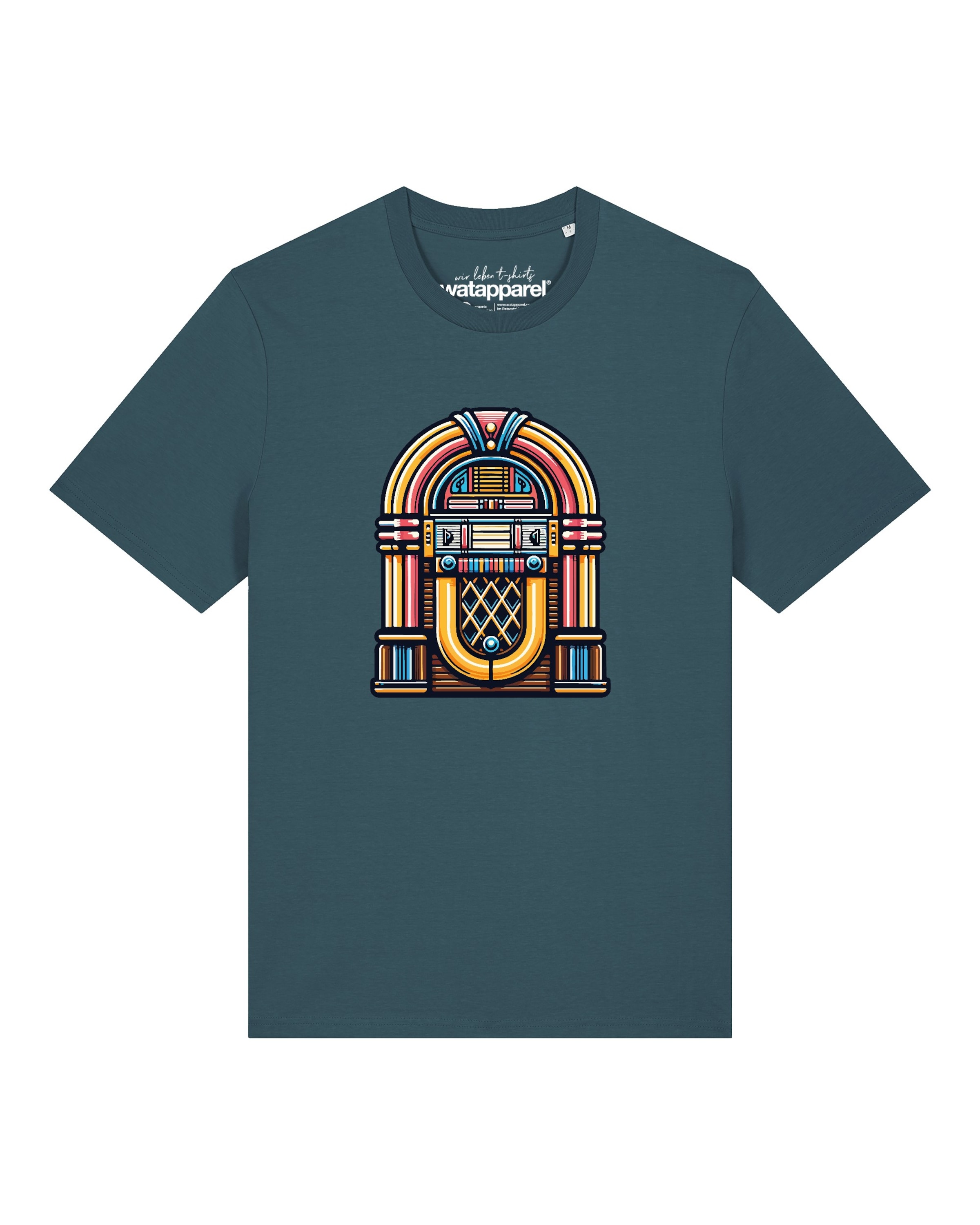 T-Shirt 'Jukebox' Watapparel en bleu : devant