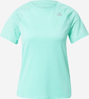 ADIDAS PERFORMANCE - Camiseta funcional 'Adizero' en verde: frente