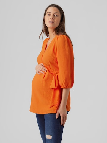Vero Moda Maternity Blus 'PEPPER AYA' i orange: framsida