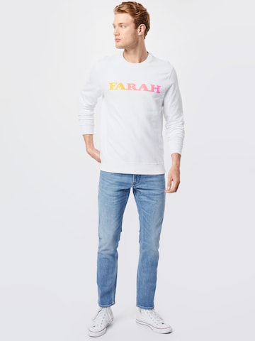 FARAH Sweatshirt 'PALM' i vit