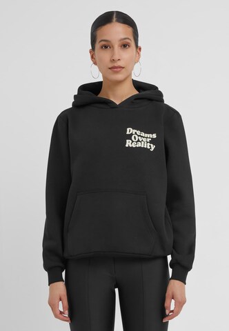 Miss Tee Sweatshirt 'Dreams Over Reality' in Black