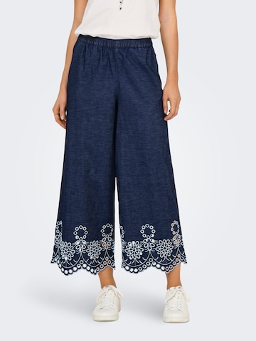 Wide Leg Pantalon 'JDYMargot' JDY en bleu : devant