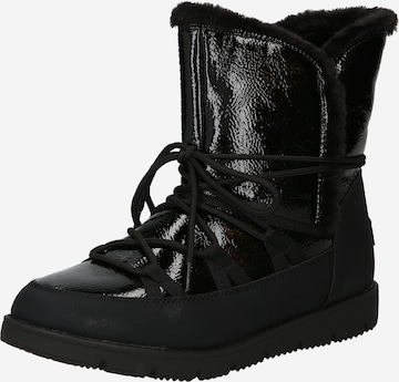 TOM TAILOR - Botas de nieve en negro: frente