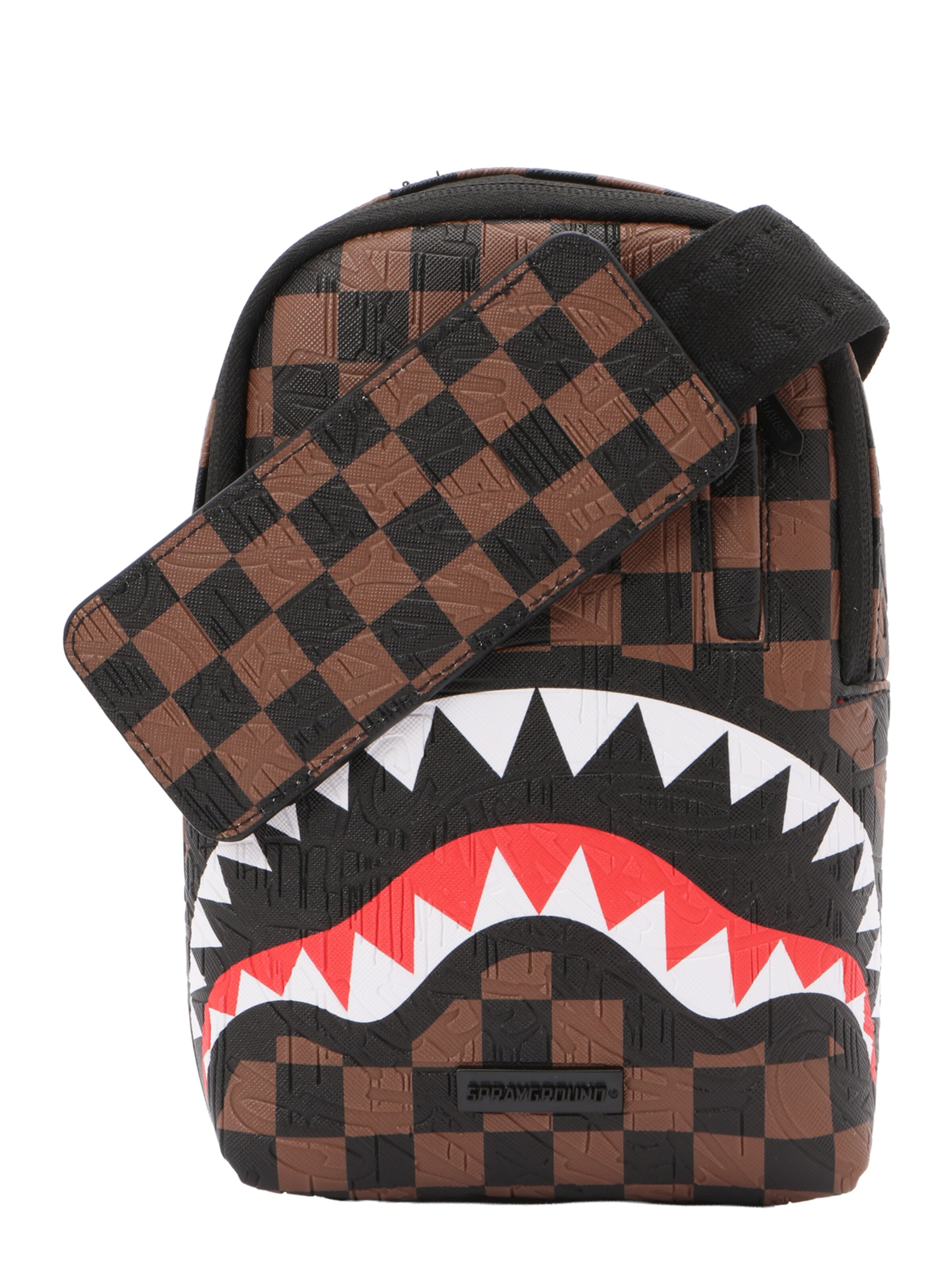 Sprayground Crossbody bag 'CHECK 2 EMBOSS' in Brown: front