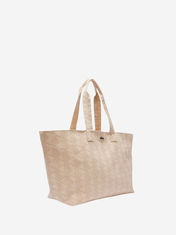 Cabas 'Lacoste Sac Cabas XL Summer Pack Mono Jaquard Blanc' LACOSTE en beige