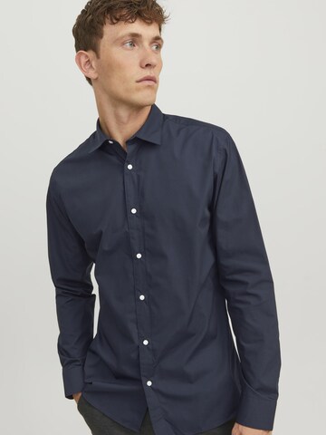 JACK & JONES Slim Fit Slim Fit Oberhemd Oberhemd in Blau