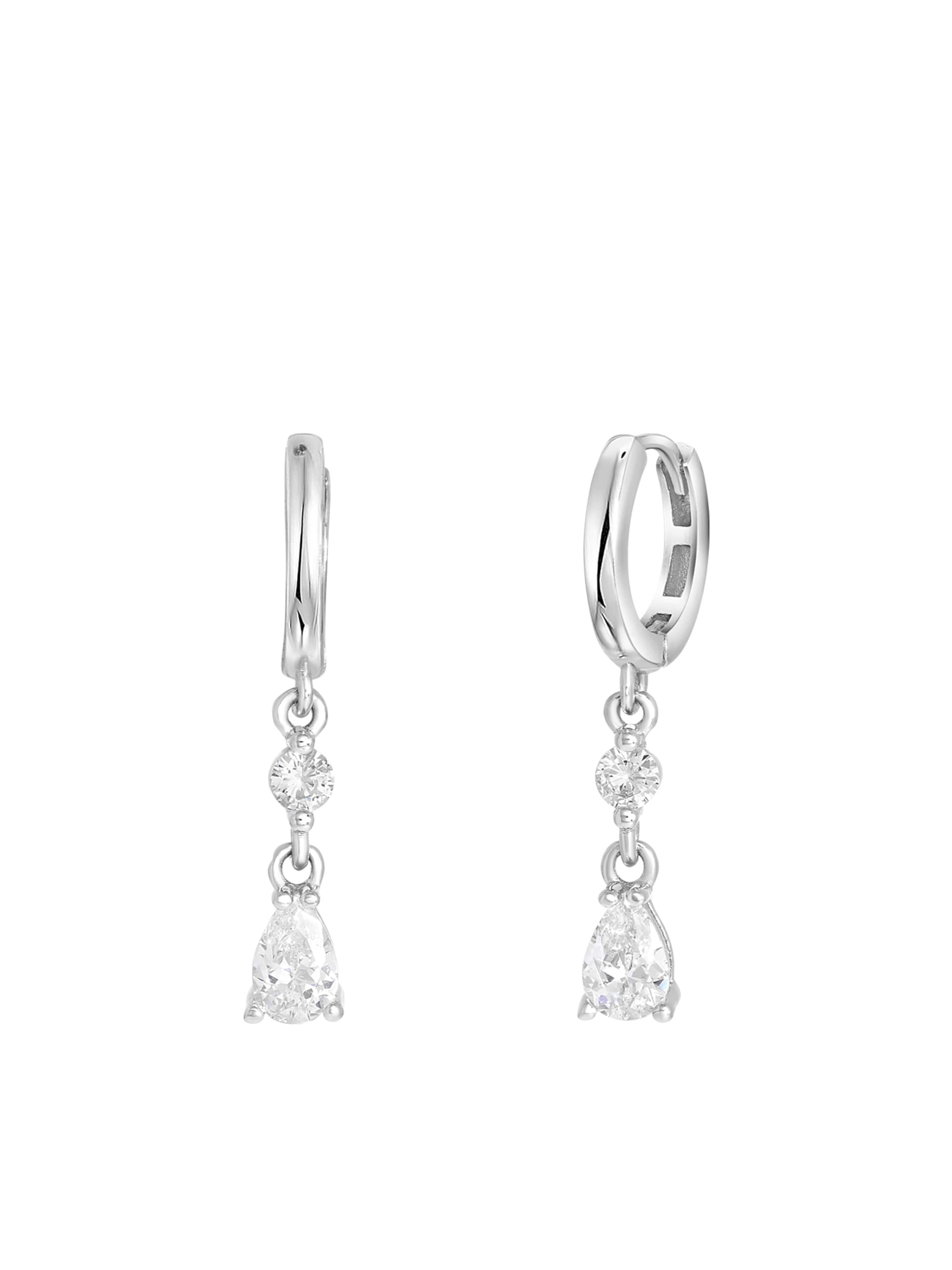 Lucardi Earrings in Silver: front