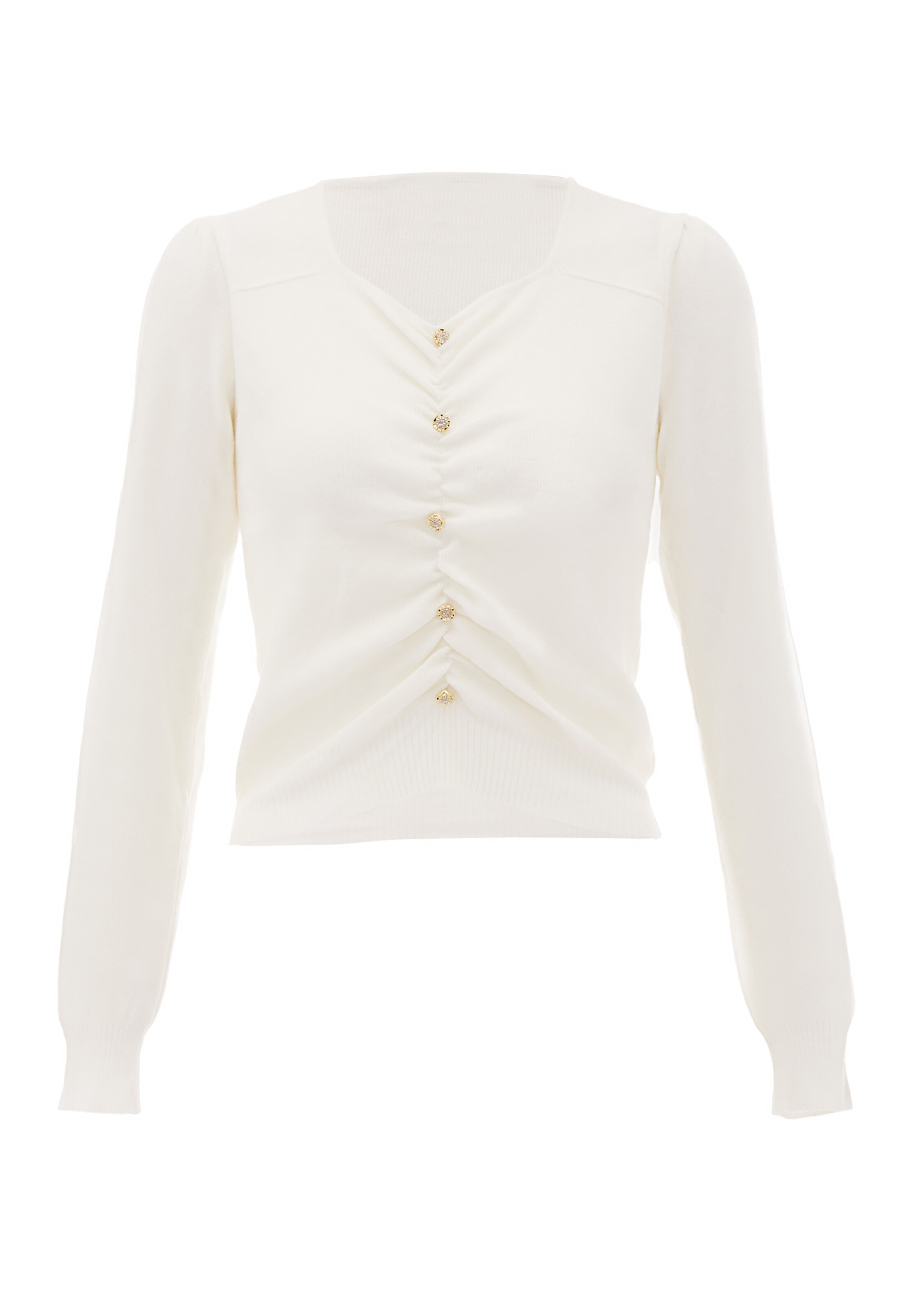 NAEMI Trui in Wit: voorkant