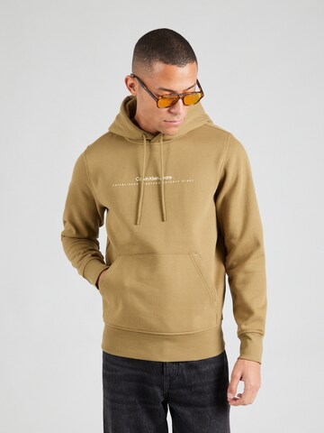 Calvin Klein Jeans Sweatshirt in Groen: voorkant