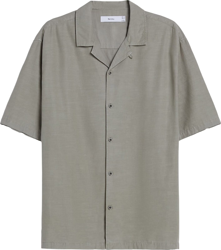 Bershka Comfort Fit Hemd in Rauchgrau YR6290 Bershka Comfort Fit Hemd in Rauchgrau YR6290